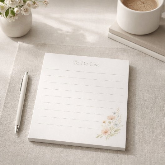For Her Personalized Wildflower To-Do List ノートパッド