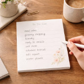 For Her Personalized Wildflower To-Do List ノートパッド