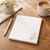 For Her Personalized Wildflower To-Do List ノートパッド