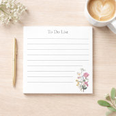 For Her Personalized Wildflower To-Do List ノートパッド