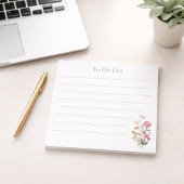 For Her Personalized Wildflower To-Do List ノートパッド