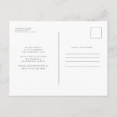 For Himお祝い・オブ・ライフモダンシンプルフォト インビテーションポストカード (裏面)