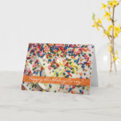 For Him 焼いた Caki & カラフル誕生日 カード (黄色い花)