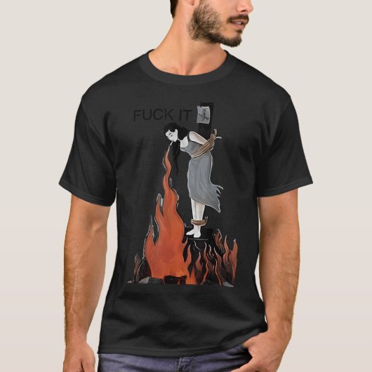 For It Funny - Witch Is Burning In Flames Girl Smo Tシャツ (正面)