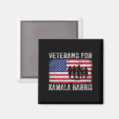 For Kamala Harris 2024 Election Usa Flag軍隊 マグネット (正面/裏面)