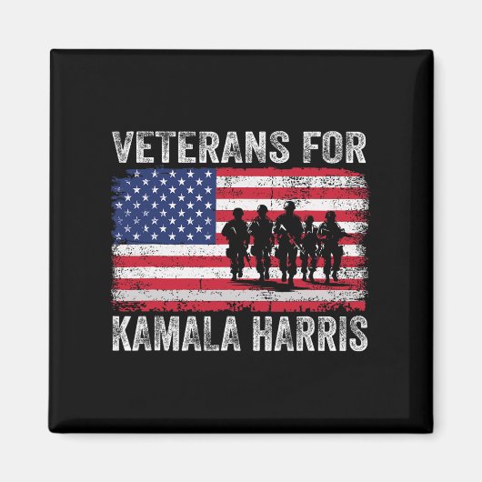 For Kamala Harris 2024 Election Usa Flag軍隊 マグネット (正面)