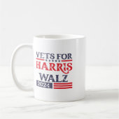 For Kamala Harris Tim Walz退役軍人For Harris コーヒーマグカップ (左)