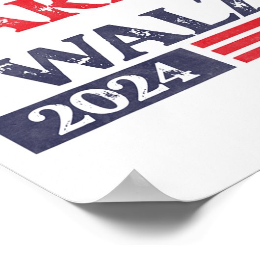 For Kamala Harris Tim Walz退役軍人For Harris ポスター (角)