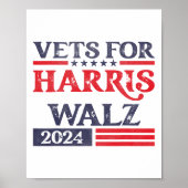 For Kamala Harris Tim Walz退役軍人For Harris ポスター (正面)