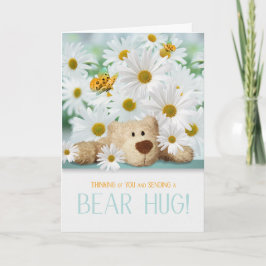for Kids Sympathy Teddy Bear Hug and Daisies カード