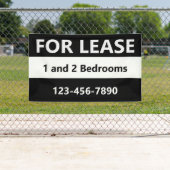 For Lease Black and White Apartment Leasing 横断幕 (インサイチュ)