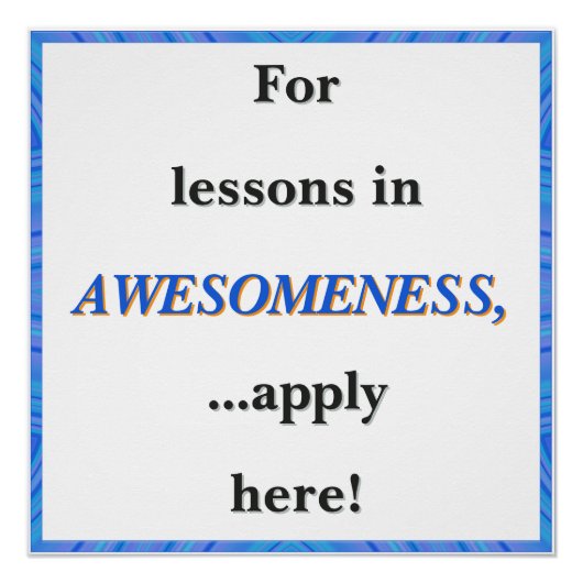 For Lessons in Awesomeness ポスター (正面)