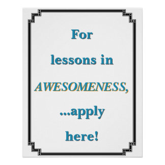 For Lessons in Awesomeness ポスター