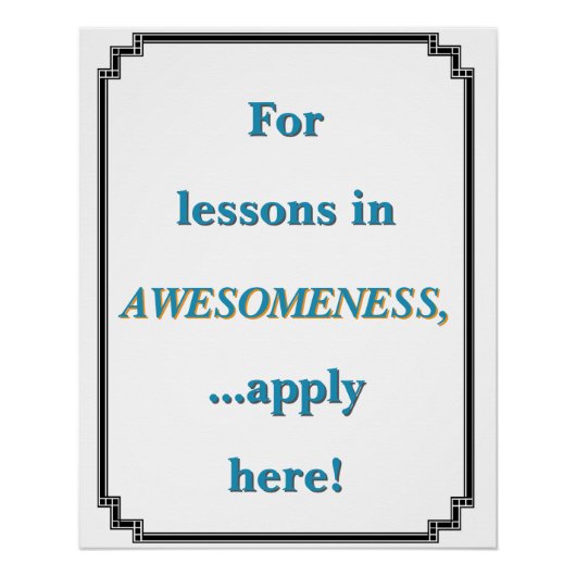 For Lessons in Awesomeness ポスター (正面)