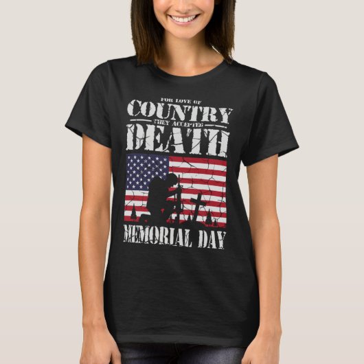 For Love Of Country They Accepted Death USA Memori Tシャツ (正面)