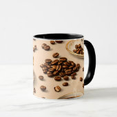 For me, coffee beans and espresso cup elegant t to マグカップ (正面右)