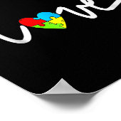 For Men Women Autism Awareness Tee Plus Size  ポスター (角)