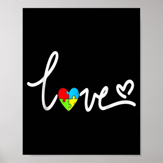 For Men Women Autism Awareness Tee Plus Size  ポスター (正面)