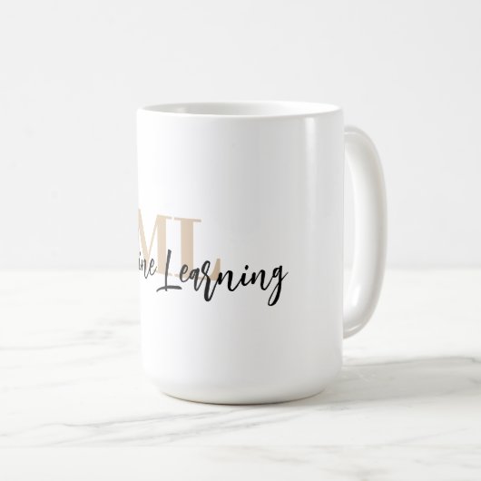 For ML Lovers & Tech Enthusiasts – White ML Mug 💻 コーヒーマグカップ (正面右)