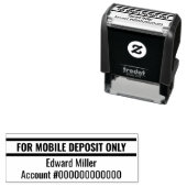 For Mobile Deposit Onlyおよび銀行口座番号 セルフインキングスタンプ (インサイチュ)