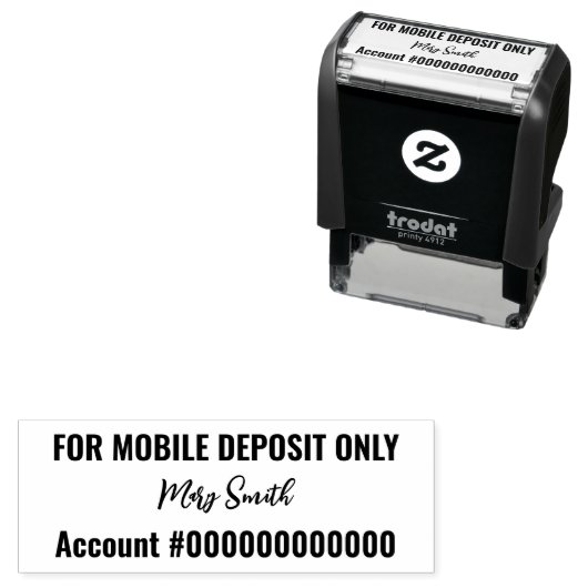 For Mobile Deposit Onlyスクリプト名銀行口座 セルフインキングスタンプ (インサイチュ)