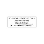 For Mobile Deposit Onlyスクリプト名銀行口座 セルフインキングスタンプ (デザイン)