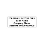 For Mobile Deposit Only社名銀行口座 セルフインキングスタンプ (デザイン)