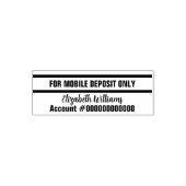 For Mobile Deposit Only署名銀行口座No. セルフインキングスタンプ (デザイン)