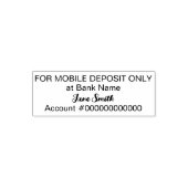 For Mobile Deposit Only署名銀行名番号 セルフインキングスタンプ (デザイン)