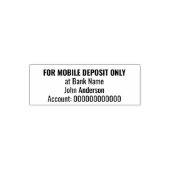 For Mobile Deposit Only銀行アプリアカウント番号 セルフインキングスタンプ (デザイン)