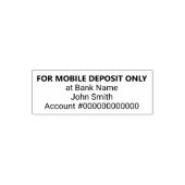 For Mobile Deposit Only銀行アプリアカウント番号 セルフインキングスタンプ (デザイン)