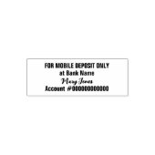 For Mobile Deposit Only銀行アプリ名スクリプト セルフインキングスタンプ (デザイン)