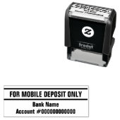 For Mobile Deposit Only銀行名口座番号 セルフインキングスタンプ (インサイチュ)
