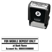 For Mobile Deposit Only銀行名口座番号 セルフインキングスタンプ (インサイチュ)