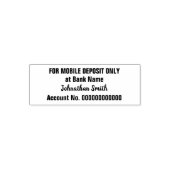 For Mobile Deposit Only銀行名&口座番号。 セルフインキングスタンプ (デザイン)