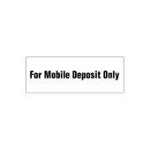 For Mobile Deposit Only はっきりした文字テンプレート セルフインキングスタンプ (デザイン)