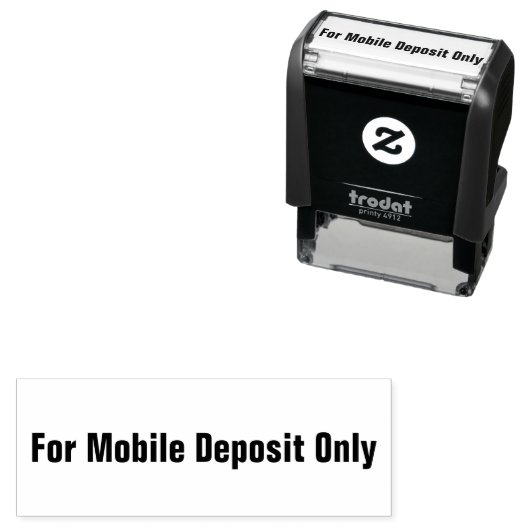 For Mobile Deposit Only はっきりした文字テンプレート セルフインキングスタンプ (インサイチュ)