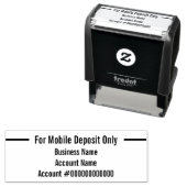 For Mobile Deposit Only はっきりした Business Name Accou セルフインキングスタンプ (インサイチュ)