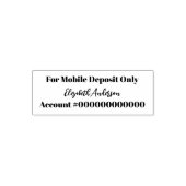 For Mobile Deposit Only Bank Account Curssive Name セルフインキングスタンプ (デザイン)