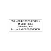 For Mobile Deposit Only Bank Account Signature セルフインキングスタンプ (デザイン)