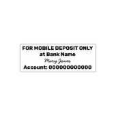 For Mobile Deposit Only Bank Acct Name署名 セルフインキングスタンプ (デザイン)