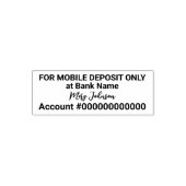 For Mobile Deposit Only Bank Acct Name "Signature" セルフインキングスタンプ (デザイン)