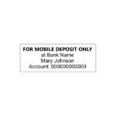 For Mobile Deposit Only Bank App Check Approval セルフインキングスタンプ (デザイン)