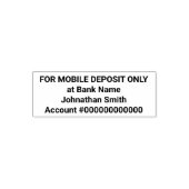 For Mobile Deposit Only Bank App Check Approval セルフインキングスタンプ (デザイン)