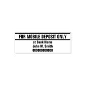 For Mobile Deposit Only Bank Name & Account Number セルフインキングスタンプ (デザイン)