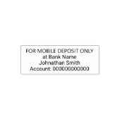 For Mobile Deposit Only Bank Name Account Number セルフインキングスタンプ (デザイン)
