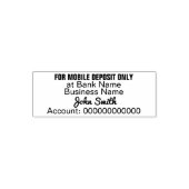 For Mobile Deposit Only Bank Name Business Signed セルフインキングスタンプ (デザイン)