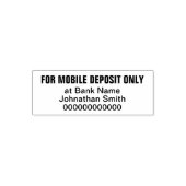 For Mobile Deposit Only Bank Name for Banking App セルフインキングスタンプ (デザイン)