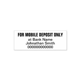 For Mobile Deposit Only Bank Name for Banking App セルフインキングスタンプ