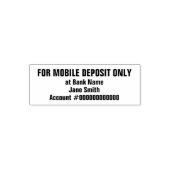 For Mobile Deposit Only Banking App Check Deposit セルフインキングスタンプ (デザイン)